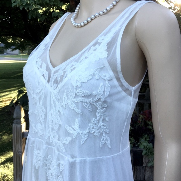 NWT A&F MAXI LACE OVER SLIP STUNNING MAXI DRESS - Picture 2 of 9